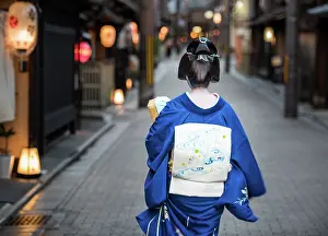 Geisha Prints: Geisha Going to Work (B). Creator: Dorte Verner