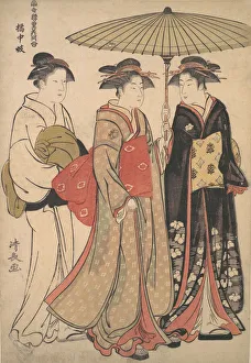 Kiyonaga Prints: Geisha of the Tachibana Street, ca. 1786. Creator: Torii Kiyonaga