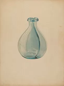 Blown Glass Gallery: Gemel Bottle, c. 1937. Creator: Alvin Shiren