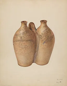 Goldberg Isadore Prints: Gemel Bottle, c. 1940. Creator: Isadore Goldberg