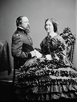 Crinoline Collection: Gen. and Mrs. J. B. Ricketts, between 1855 and 1865. Creator: Unknown