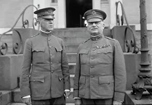Caps Prints: Gen. R.M. Bullard & Col. Wm Weigel, between c1915 and c1920. Creator: Bain News Service