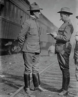 Strike Prints: Gen. Speaks, Maj. Palmer, 1916. Creator: Bain News Service