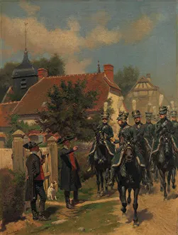 Gendarme Prints: Gendarmes d Ordonnance, 1894. Creator: Jean Baptiste Edouard Detaille