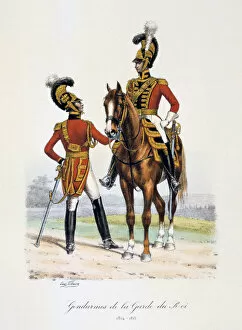 Images Dated 6th December 2005: Gendarmes de la Garde du Roi, 1814-15. Artist: Eugene Titeux