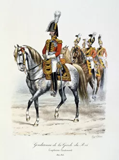 Images Dated 6th December 2005: Gendarmes de la Garde du Roi, Capitaine-Lieutenant, 1814-15 Artist: Eugene Titeux