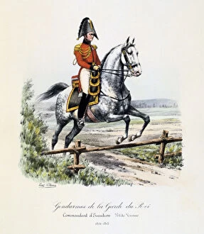Commanding Officer Gallery: Gendarmes de la Garde du Roi, Commandant d Escadron, petite tenue, 1814-15 Artist: Eugene Titeux