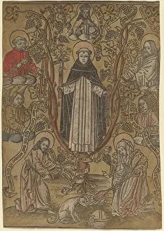 Dominican Prints: The Genealogical Tree of the Dominicans, 1480/1490. Creator: Unknown