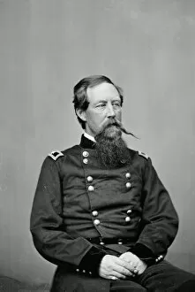 Mustache Gallery: General Albion P. Howe, US Army, between 1855 and 1865. Creator: Unknown