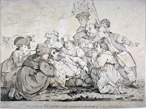 Charles Fox Prints: General Blackbeard wounded at the battle of Leadenhall, 1784. Artist