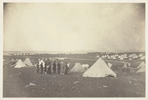 Encampment Gallery: General Bosquets Quarters looking toward Mackenzie Farm, 1855. Creator: Roger Fenton