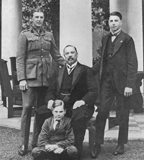 John Heywood Prints: General Botha and his three sons, 1914
