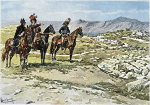 Ushakov Prints: General Chabot before the battle of Nicopolis, 1798, 1894