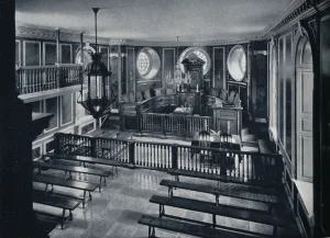 Porthole Collection: The General Court at the Capitol of Williamsburg, c1938