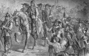 Covenanter Prints: General Dalzell Entering Edinburgh, July 1666, (c1880)