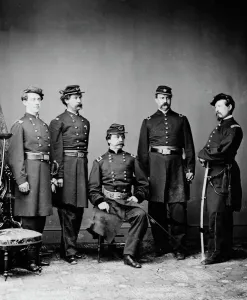 Daniel Edgar Sickles Prints: General Daniel Edgar Sickles & staff, between 1855 and 1865. Creator: Unknown