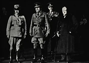 Officers Prints: With General Diaz and Field-Marshal Haig, 1919, (1945). Creator: Unknown
