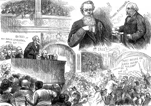 The General Election: Conservative meeting at Hengler's Circus, Liverpool, 1880. Creator: Unknown