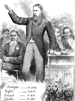Harry Furniss Prints: The General Election: Lord Hartington at Over Darwen