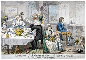 Spitalfields Gallery: A General Fast in consequence of the War!!, 1794. Artist: Isaac Cruikshank