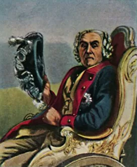 General Fouque 1698-1774. - Gemalde von Menzel, 1934