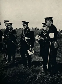With General French at Army Manoeuvres, 1912, (1945). Creator: Unknown