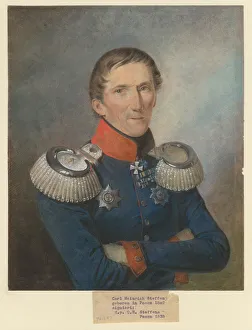 Pastel On Bristol Board Prints: General Georg Wilhelm von Hofmann (1777-1860), 1838. Artist: Steffens, Carl Heinrich