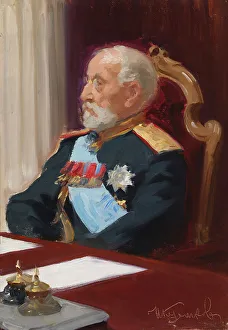 Ilya Efimovic Repin Prints: General Gonjetskin, portrait study for the Ceremonial Sitting of the State Council
