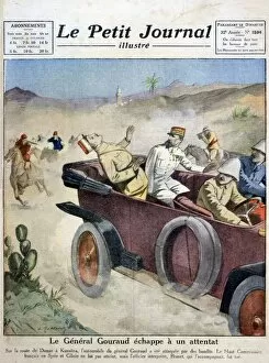 Frontpage Gallery: General Gouraud escapes an assassination attempt on route from Damascas to Kunaitra, 1921