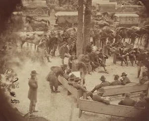 Images Dated 10th August 2020: General Grants Council of War, Massaponax Church, Virginia, May 21, 1864