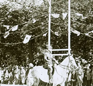 Gouraud Prints: General Henri Gouraud at a victory parade, c1918