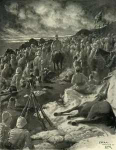 Infantry Prints: General Ian Hamilton Thanking the Gordons for their Attack at the Battle of Doornkop, 1901