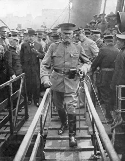 General John Joseph Black Jack Pershing arriving in Boulogne, June 1917, (1926)