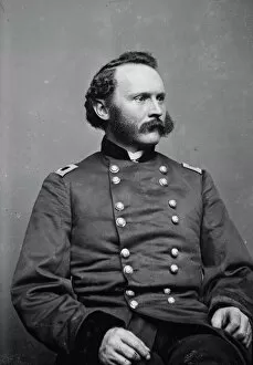 Mustache Gallery: General Joseph Bradford Carr, US Army, between 1855 and 1865. Creator: Unknown