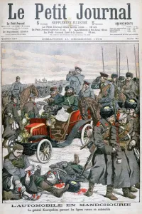 General Kuropatkin touring the Russian lines by car, Russo-Japanese War, 1904 General Kuropatkin touring the Russian lines by car, Russo-Japanese War, 1904