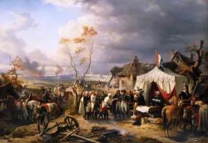 General De la Morliere Receiving The Surrender Of Antwerp 29th November 1792. Artist: Philippoteaux, Henri Felix Emmanuel (1815-1884)