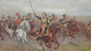 Battle Field Prints: General Lasalle (1775-1809) in the Battle of Wagram, 1906
