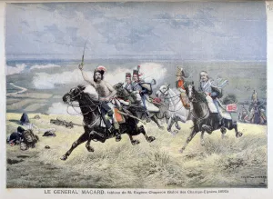 Brandishing Prints: General Macard, 1895. Artist: E Chaperon