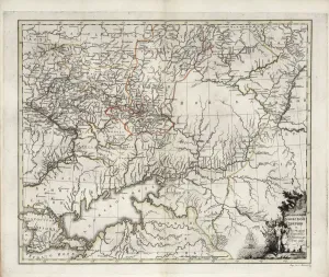 Ivan Ivanovich Prints: General Map of Azov Governorate, 1782. Creator: Islenyev, Ivan Ivanovich