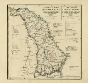 Settlers Prints: General Map of Bessarabia: Showing Postal and Major Roads