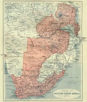 British Empire Collection: General Map of British South Africa, 1900. Creator: Unknown