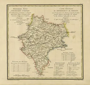 Russian Federation Prints: General Map of Moscow Province: Showing Postal and Major Roads