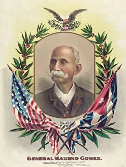 American School 19th Century Prints: General Maximo Gomez, 19th century
