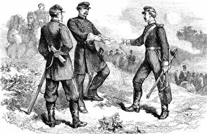 Battle Of Antietam Collection: General McClellan at the battle of Antietam, American Civil War, 1862 (c1880)