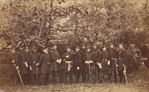 Us Army Gallery: General McClellan and Staff, ca. 1863. Creator: Attributed to Alexander Gardner