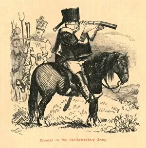 The Comic History Of England Gallery: General in the Parliamentary Army, 1897. Creator: John Leech