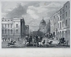 Hk Phiz Browne Prints: General Post Office, London, c1835. Artist: John Woods