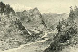 Anglo Afghan War Gallery: General Robertss Force Advancing Up The Hazardarakht Defile to Shutargardan, (1901)