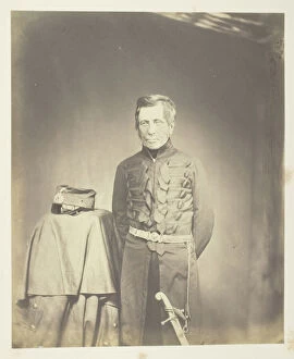 Field Marshal Gallery: General Sir J. Burgoyne, Bart. G.C.B. 1855. Creator: Roger Fenton