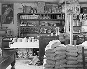 Hardware Shop Prints: General store interior, Moundville, Alabama, 1936. Creator: Walker Evans